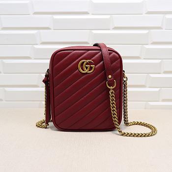 Gucci GG Marmont mini shoulder bag Red 550155