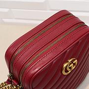 Gucci GG Marmont mini shoulder bag Red 550155 - 4