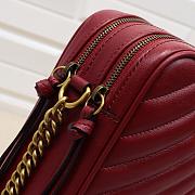 Gucci GG Marmont mini shoulder bag Red 550155 - 5