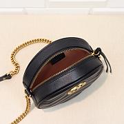 Gucci GG Marmont mini round shoulder bag Black 550154 - 2