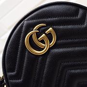 Gucci GG Marmont mini round shoulder bag Black 550154 - 5
