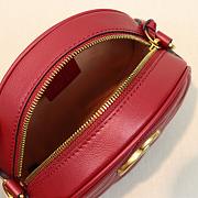 Gucci GG Marmont mini round shoulder bag Red 550154 - 2