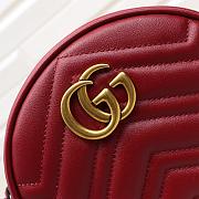 Gucci GG Marmont mini round shoulder bag Red 550154 - 5