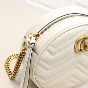 Gucci GG Marmont mini round shoulder bag White 550154 - 3
