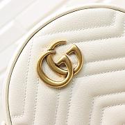 Gucci GG Marmont mini round shoulder bag White 550154 - 6