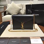 YSL CASSANDRA Calfskin Leather Bag Black - 1