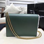 YSL CASSANDRA Calfskin Leather Bag Green - 6