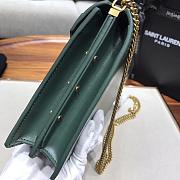 YSL CASSANDRA Calfskin Leather Bag Green - 5