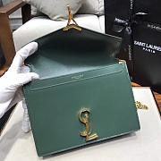 YSL CASSANDRA Calfskin Leather Bag Green - 3