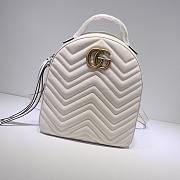 GUCCI GG Marmont quilted leather backpack 476671 White - 1