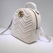 GUCCI GG Marmont quilted leather backpack 476671 White - 5