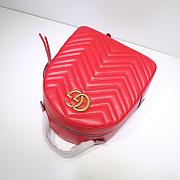 GUCCI GG Marmont quilted leather backpack 476671 Red - 4