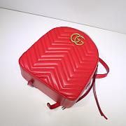 GUCCI GG Marmont quilted leather backpack 476671 Red - 5