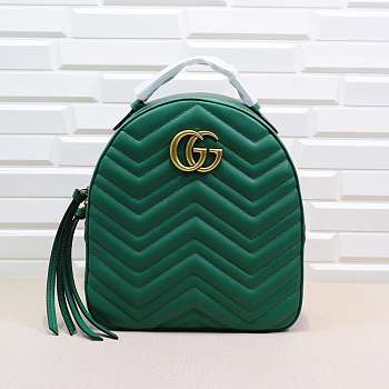 GUCCI GG Marmont quilted leather backpack 476671 Green