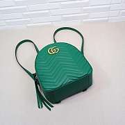 GUCCI GG Marmont quilted leather backpack 476671 Green - 6