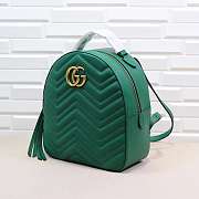 GUCCI GG Marmont quilted leather backpack 476671 Green - 5