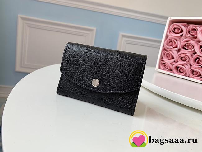 Louis Vuitton Mashona Leather ANAÉ COIN PURSE Black - 1