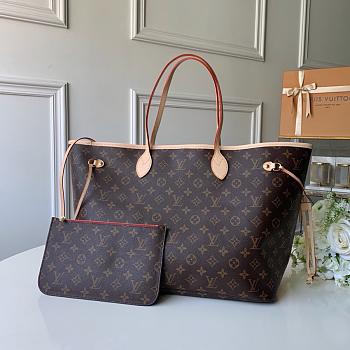 Louis Vuitton Neverfull shopping bag M41177 Monogram with red