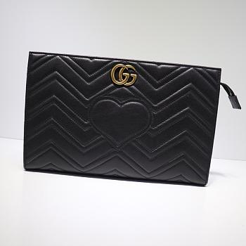 Gucci Women GG Marmont matelassé clutch Black 448450