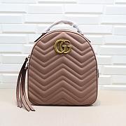 GUCCI GG Marmont Quilted Leather Backpack 476671 Pink - 1