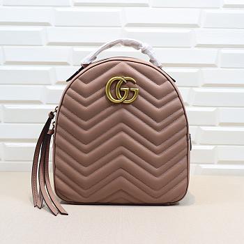 GUCCI GG Marmont Quilted Leather Backpack 476671 Pink
