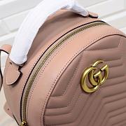 GUCCI GG Marmont Quilted Leather Backpack 476671 Pink - 5