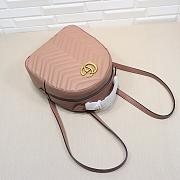 GUCCI GG Marmont Quilted Leather Backpack 476671 Pink - 4