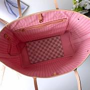 Louis Vuitton Original Neverfull N41605 White Grid With Pink - 4