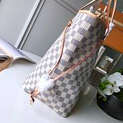Louis Vuitton Original Neverfull N41605 White Grid With Pink - 3