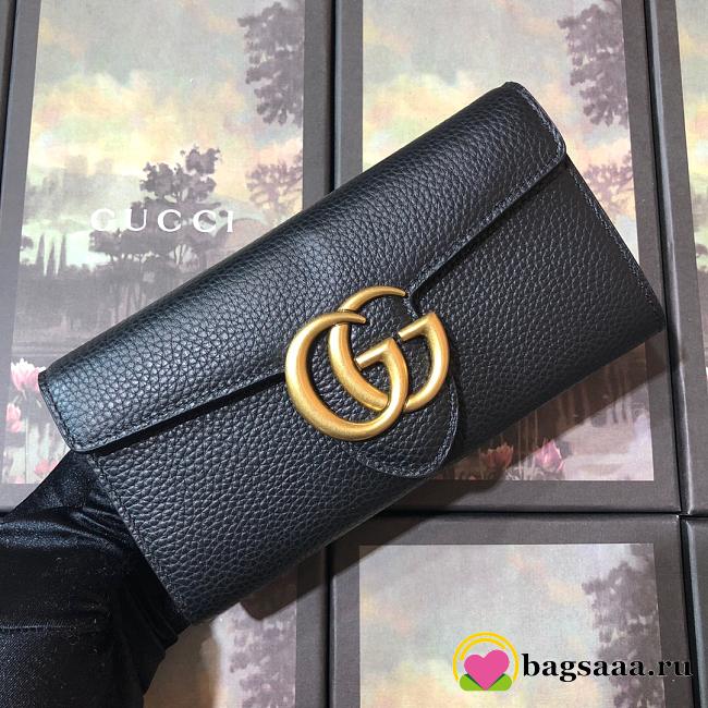 GG Marmont continental wallet 400586 Black - 1