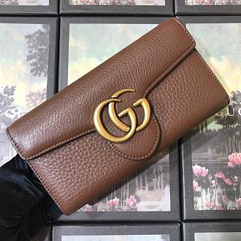 GG Marmont continental wallet 400586 Brown