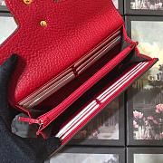 GG Marmont continental wallet 400586 Red - 5