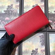 Gucci Leather zip around wallet Red - 3