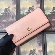 GG Marmont leather continental wallet Pink - 1