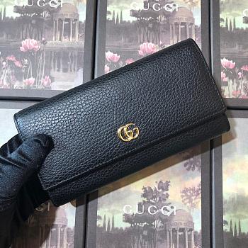 GG Marmont leather continental wallet Black
