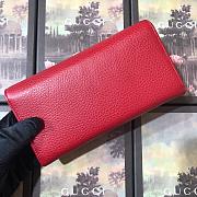 GG leather continental wallet Red - 5