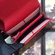 GG leather continental wallet Red - 2