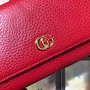 GG leather continental wallet Red - 3