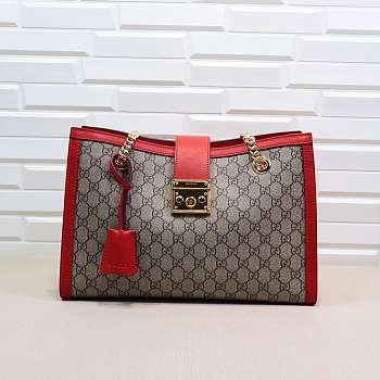 Gucci Padlock medium GG tote bag Red 479197