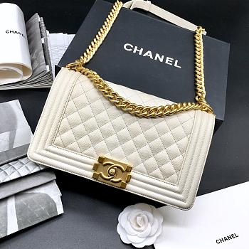 Chanel Leboy bag Caviar 25cm White