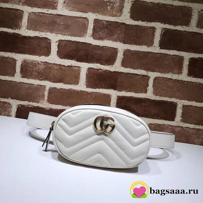 GG Marmont matelassé leather belt White bag 476434 - 1