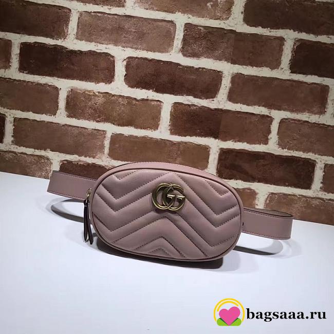 GG Marmont matelassé leather belt Pink bag 476434 - 1