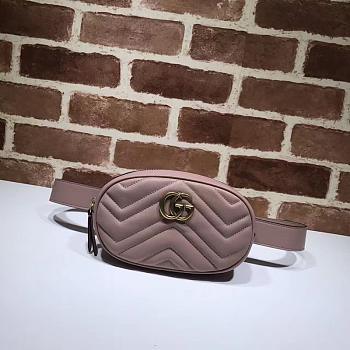 GG Marmont matelassé leather belt Pink bag 476434