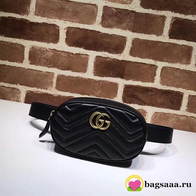 GG Marmont matelassé leather belt Black bag 476434 - 1