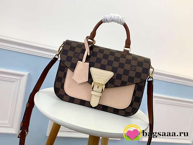 LV N40146 Crossbody Handbag Damier Ebene Pink - 1