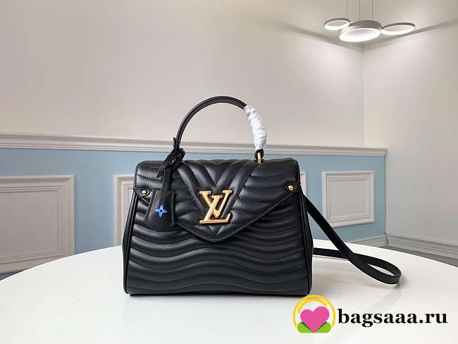 LV NEW WAVE TOP HANDLE HANDBAG Silky calfskin Black - 1