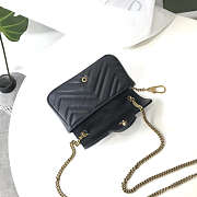 Gucci Super Mini GG Marmont Bag 17CM Black - 3