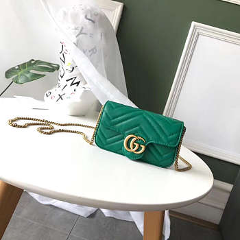 Gucci Super Mini GG Marmont Bag 17CM Green