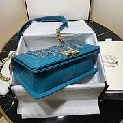 Chanel Boy Bag 25cm Blue - 3