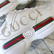 Gucci Distressed leather horny retro running shoes - 6